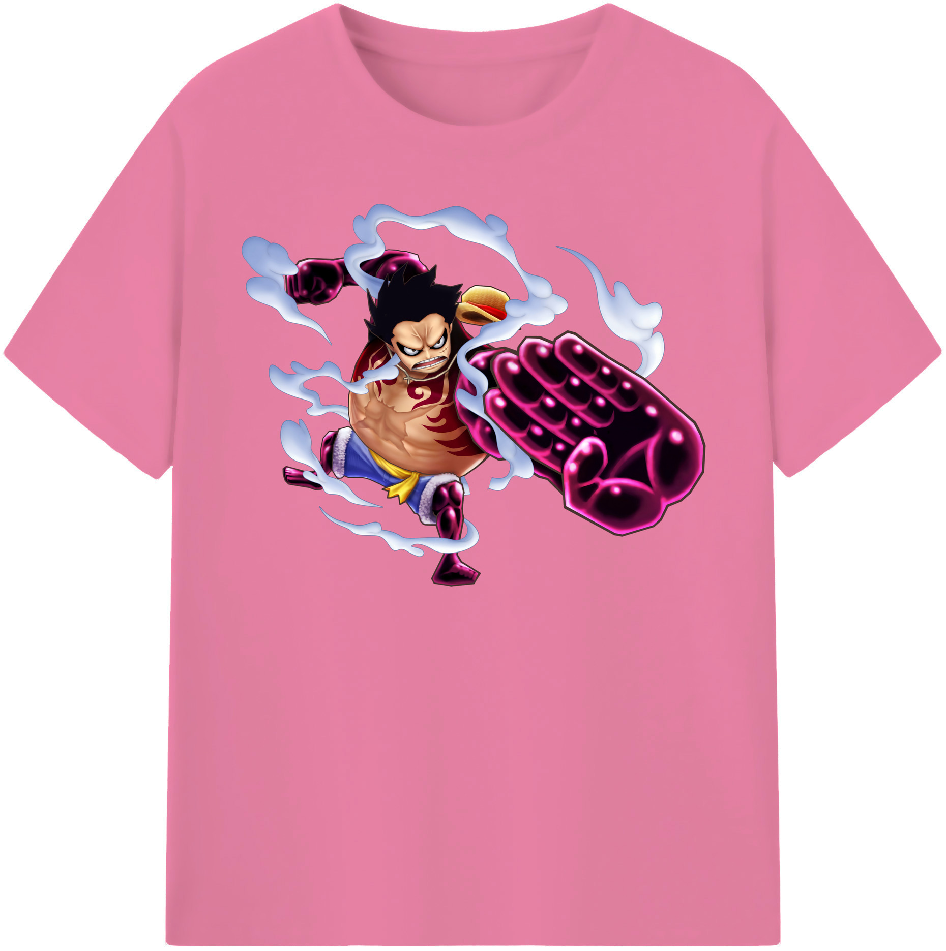 ワンピース モンキー・D・ルフィ ONE PIECE Monkey D. Luffy 綿100％半袖Tシャツ（フロントプリント）